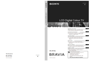Sony KDL-26T30xx (204 pages) TV Operating Manual
