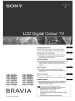 Sony KDL-40S30xx KDL-40D27xx KDL-40T28xx KDL-32S30xx KDL-32D27xx (194 pages) TV Operating Manual