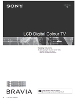 Sony KDL-46D3000 46D3010 KDL-40D3000 40D3010 KDL-32D3000 32D3010 (40 pages) TV Operating Manual