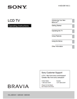 Sony KDL-42EX441 42EX440 32EX340 4-433-081 (76 pages) TV Operating Manual