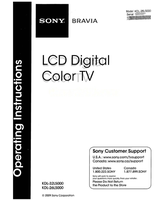 Sony KDL-26L5000 KDL-32L5000 (56 pages) TV Operating Manual