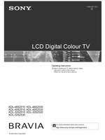 Sony KDL-46S2510 KDL-46S2530 KDL-40S2510 KDL-40S2530 KDL-32S2510 (42 pages) TV Operating Manual
