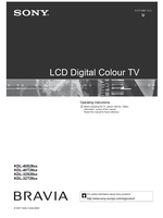 Sony KDL-40S28xx KDL-40T26xx KDL-32S28xx KDL-32T26xx (34 pages) TV Operating Manual