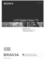 Sony KDL-46V2500 KDL-40V2500 KDL-32V2500 (42 pages) TV Operating Manual