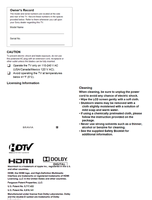 Sony KDL-46BX451 46BX450 40BX451 40BX450 4-418-206- (68 pages) TV Operating Manual