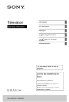 Sony KDL-40R370C 32R320C (40 pages) TV Operating Manual