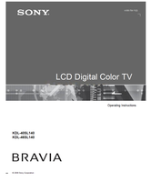 Sony KDL-40SL140 KDL-46SL140 (48 pages) TV Operating Manual