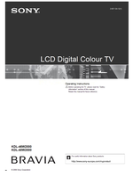 Sony KDL-46W2000 KDL-40W2000 (48 pages) TV Operating Manuals Sony KDL-46W2000 KDL-40W2000 (48 pages) TV Operating Manuals