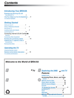 Sony KDL-65W5100 KDL-52W5100 KDL-52W5150 KDL-46W5100 KDL-46W5150 (40 pages) TV Operating Manual