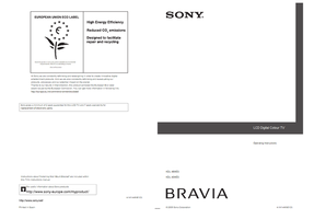 Sony KDL-46WE5 KDL-40WE5 (24 pages) TV Operating Manual