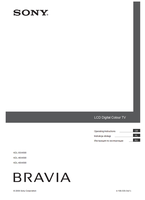 Sony KDL-55X4500 KDL-46X4500 KDL-40X4500 (188 pages) TV Operating Manual
