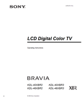 Sony KDL-40XBR2 KDL-46XBR2 KDL-40XBR3 KDL-46XBR3 (56 pages) TV Operating Manual