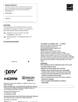 Sony KDL-46BX421 46BX420 40BX421 40BX420 32BX421 32BX420 32BX321 (64 pages) TV Operating Manual