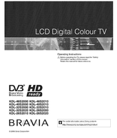 Sony KDL-46S2000 KDL-46S2010 KDL-40S2000 KDL-40S2010 KDL-32S2000 (42 pages) TV Operating Manuals Sony KDL-46S2000 KDL-46S2010 KDL-40S2000 KDL-40S2010 KDL-32S2000 (42 pages) TV Operating Manuals