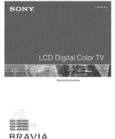 Sony KDL-26S3000 KDL-32S3000 KDL-40S3000 KDL-46S3000 (46 pages) TV Operating Manual