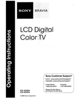 Sony KDL-46S504 KDL-40S504 (41 pages) TV Operating Manual
