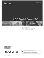 Sony KDL-46T35xx KDL-40T35xx KDL-40V29xx (41 pages) TV Operating Manual