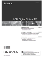 Sony KDL-52X2000 KDL-46X2000 KDL-40X2000 (160 pages) TV Operating Manual