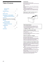 Sony KDL-50W660F 43W660F (20 pages) TV Operating Manual