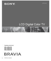 Sony KDL-40S4100 KDL-46S4100 KDL-52S4100 (48 pages) TV Operating Manual