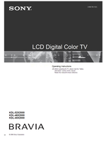 Sony KDL-52X2000 KDL-46X2000 KDL-40X2000 (48 pages) TV Operating Manual