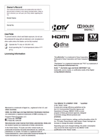 Sony KDL-52Z5100 KDL-46Z5100 KDL-40Z5100 (48 pages) TV Operating Manual
