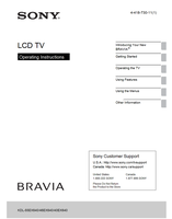 Sony KDL-55EX640 46EX640 40EX640 (130 pages) TV Operating Manual