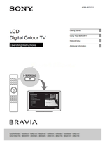 Sony KDL-65HX925 65HX923 60NX723 60NX720 55HX925 55HX923 55HX820 (36 pages) TV Operating Manual