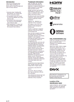 Sony KDL-65HX950 55HX950 55HX850 46HX850 40HX850 (60 pages) TV Operating Manual