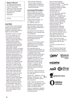 Sony XBR-65HX950 55HX950 KDL-55HX850 46HX850 (69 pages) TV Operating Manual