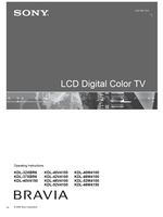 Sony KDL-32XBR6 KDL-37XBR6 KDL-40V4150 KDL-40V4100 KDL-42V4100 (48 pages) TV Operating Manual