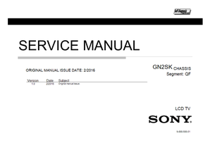 Sony GN2SK 9-888-588-01 (176 pages) TV Service Manuals Sony GN2SK 9-888-588-01 (176 pages) TV Service Manuals