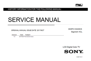 Sony GN3FK 9-888-740-01 (72 pages) TV Service Manuals Sony GN3FK 9-888-740-01 (72 pages) TV Service Manuals