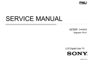 Sony AZ3SR 9-888-517-05 150 pages TV Service Manual