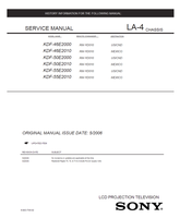 Sony KDF-46E2000 KDF-46E2010 KDF-50E2000 KDF-50E2010 KDF-55E2000 (139 pages) TV Service Manual
