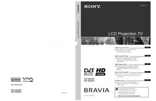 Sony KDF-50E2000 KDF-50E2010 (200 pages) TV Operating Manual