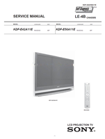 Sony KDF-E42A11E RM-ED002 KDF-E42 50A11E KDF-E50A11E (106 pages) TV Service Manual