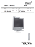 Sony KDL-15G2000 RM-ED007 KDL-20G2000 (98 pages) TV Service Manual