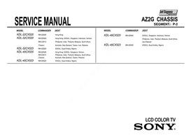 Sony 9-888-127-01 KDL-22CX520 32CX520 KDL-32CX520 KDL-32CX523 (98 pages) TV Service Manual