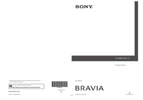 Sony KDL-22E53xx (51 pages) TV Operating Manual