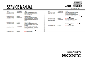 Sony 22EX420 KDL-22EX420 KDL-22EX423 KDL-26EX420 KDL-26EX423 (154 pages) TV Service Manual