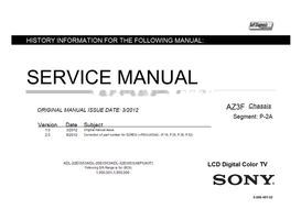 Sony KDL-22EX553 KDL-26EX553 9-888-481-02 (113 pages) TV Service Manual