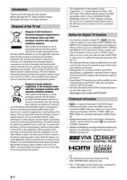Sony KDL-52W40xx KDL-52W42xx KDL-46W40xx KDL-46W42xx KDL-40W40xx (215 pages) TV Operating Manual