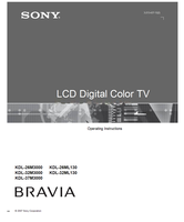 Sony KDL-26M3000 KDL-32M3000 KDL-37M3000 KDL-26ML130 KDL-32ML130 (48 pages) TV Operating Manual