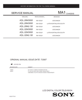 Sony KDL-26M3000 KDL-26ML130 KDL-32M3000 KDL-32ML130 9-883-757-02 (95 pages) TV Service Manual