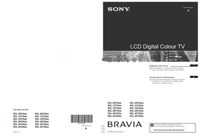 Sony KDL-40P30xx KDL-40U30xx KDL-37P30xx KDL-37U30xx KDL-32P30xx (69 pages) TV Operating Manual