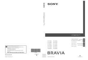 Sony KDL-37S40xx KDL-32S40xx KDL-26S40xx KDL-37U40xx KDL-32U40xx (181 pages) TV Operating Manual