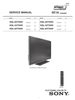 Sony 9-927-562-01 9-927-562-02 KDL-26 40T3000 (136 pages) TV Service Manual