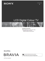 Sony KDL-26T30xx (35 pages) TV Operating Manual