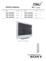 Sony KDL-26U2000 KDL-32U2000 KDL-40U2000 RM-ED007 (90 pages) TV Service Manual